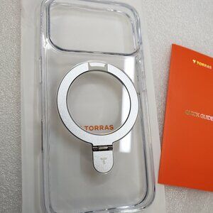 TORRAS Ostand Slim for iPhone 17 Pro Case Clear Magnetic Stand. Transparent
